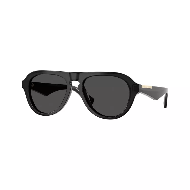 Burberry Herren BE4437U eckige Sonnenbrille, Havana/Dunkelgrau, 55mm BE4437U411287