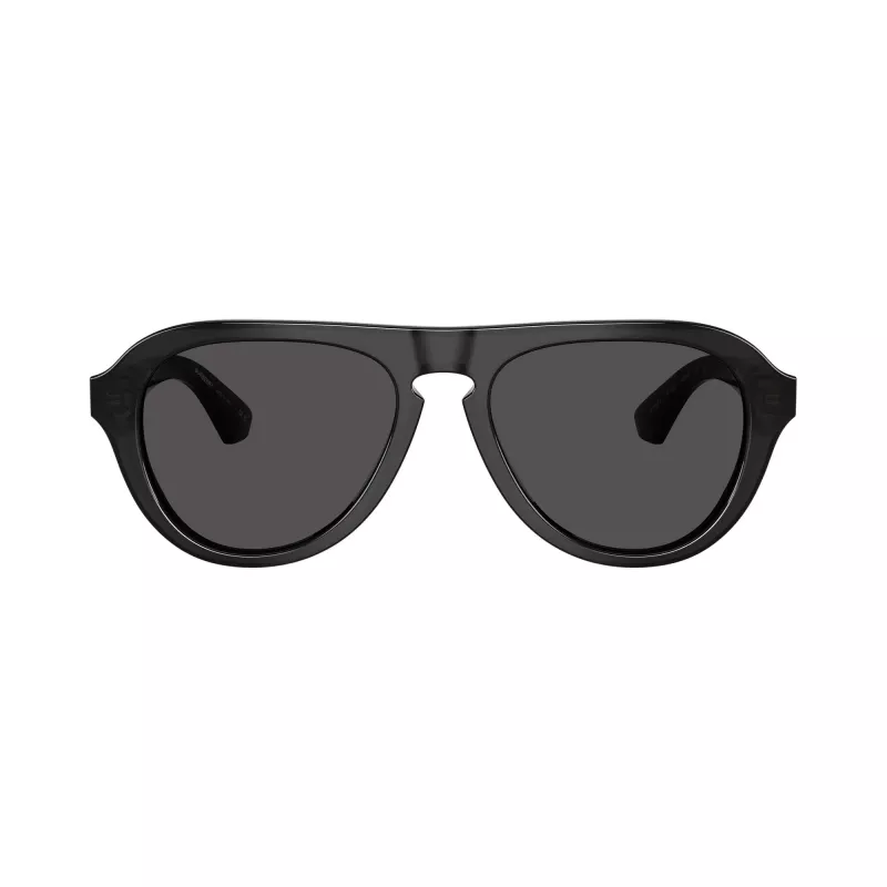Burberry Herren BE4437U eckige Sonnenbrille, Havana/Dunkelgrau, 55mm BE4437U411287