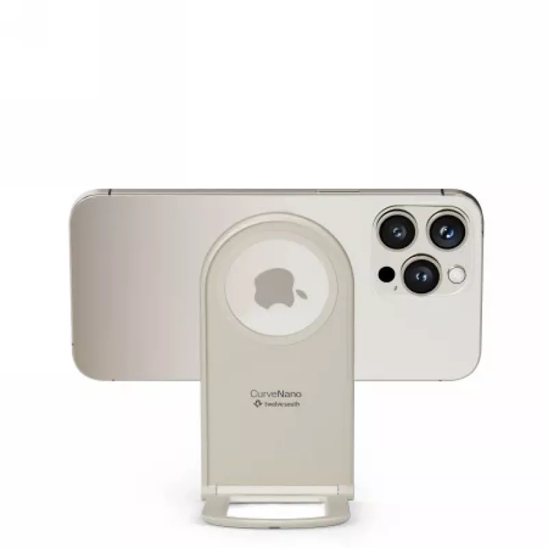 Twelve South Curve Nano – Verstellbarer magnetischer Ständer aus Aluminium für iPhone (Dune)