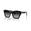 Burberry BE439130018G5 Damen-Sonnenbrille, quadratisch, Acetat, schwarzer Rahmen, graue Gradientgläser, 54mm