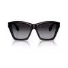Burberry BE439130018G5 Damen-Sonnenbrille, quadratisch, Acetat, schwarzer Rahmen, graue Gradientgläser, 54mm