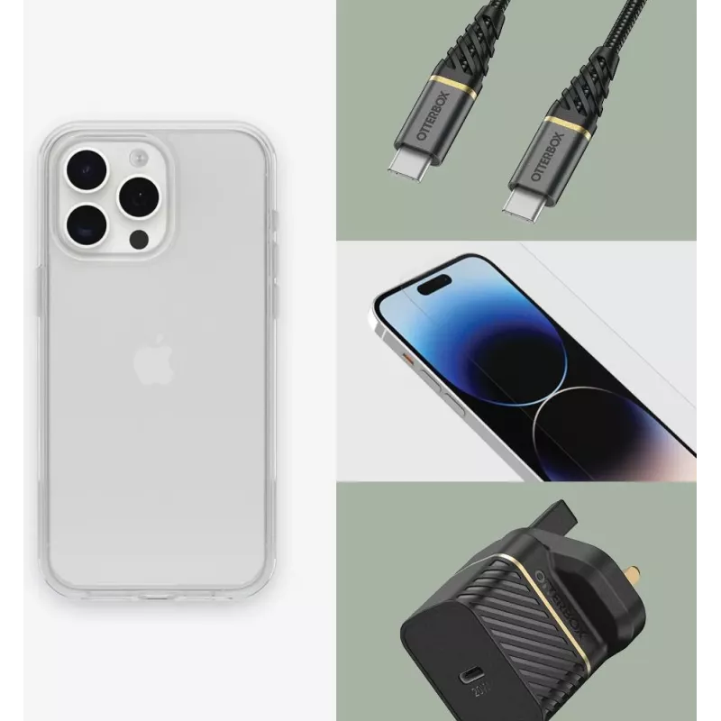 OtterBox Symmetry Clear Hülle für iPhone 15 Pro Max – Transparent 77-92664