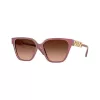 Versace Damen VE4471B Cat-Eye-Sonnenbrille, Havana-Rahmen, Braunes Gradient-Glas, 56mm VE4471B54755M