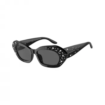 Giorgio Armani Damen AR8213BU5001B Rechteckige Schwarze Sonnenbrille