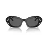 Giorgio Armani Damen AR8213BU5001B Rechteckige Schwarze Sonnenbrille