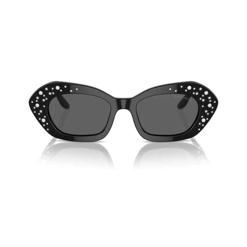 Giorgio Armani Damen AR8213BU5001B Rechteckige Schwarze Sonnenbrille