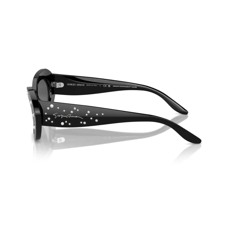 Giorgio Armani Damen AR8213BU5001B Rechteckige Schwarze Sonnenbrille