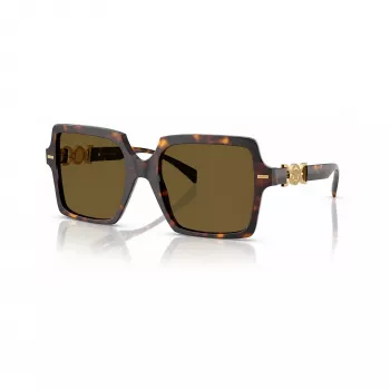 Versace VE4441-108-73 Damen-Sonnenbrille - Havana Rahmen, Braune Gläser, 55mm