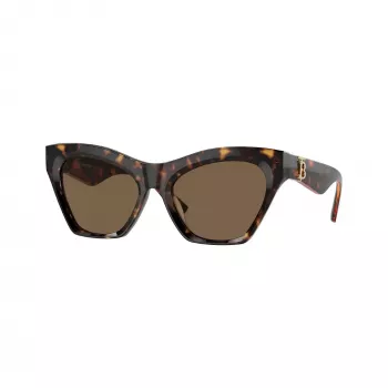 Burberry BE4420U300273 Damen-Sonnenbrille, quadratisch, Dark Havana Rahmen, braune Gradient-Gläser, 55mm