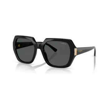 VOGUE Damen VO5612SBW4487 Eckige Sonnenbrille Schwarz/Grau 55mm