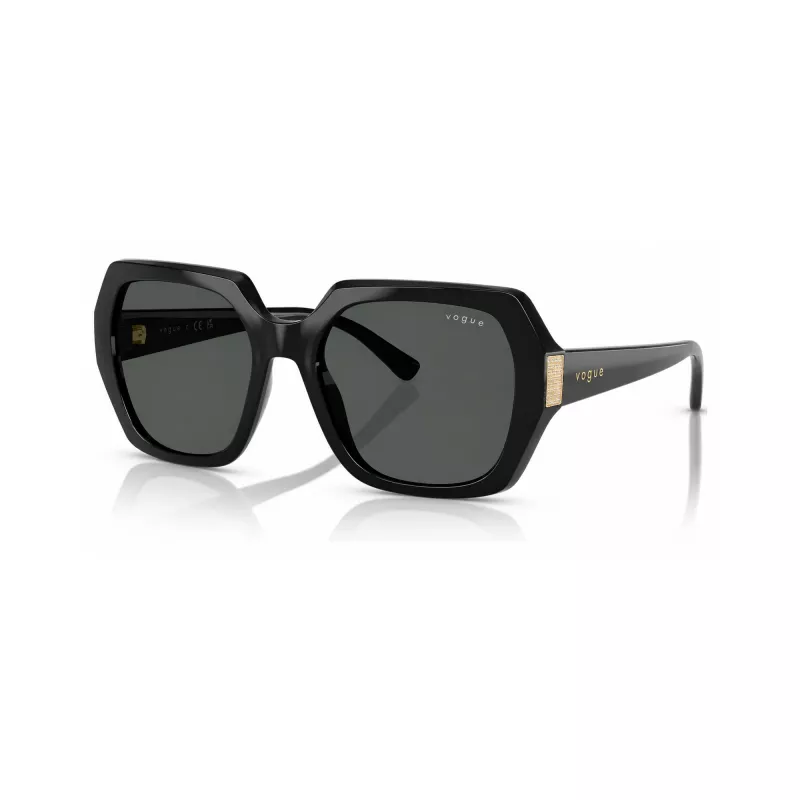 VOGUE Damen VO5612SBW4487 Eckige Sonnenbrille Schwarz/Grau 55mm