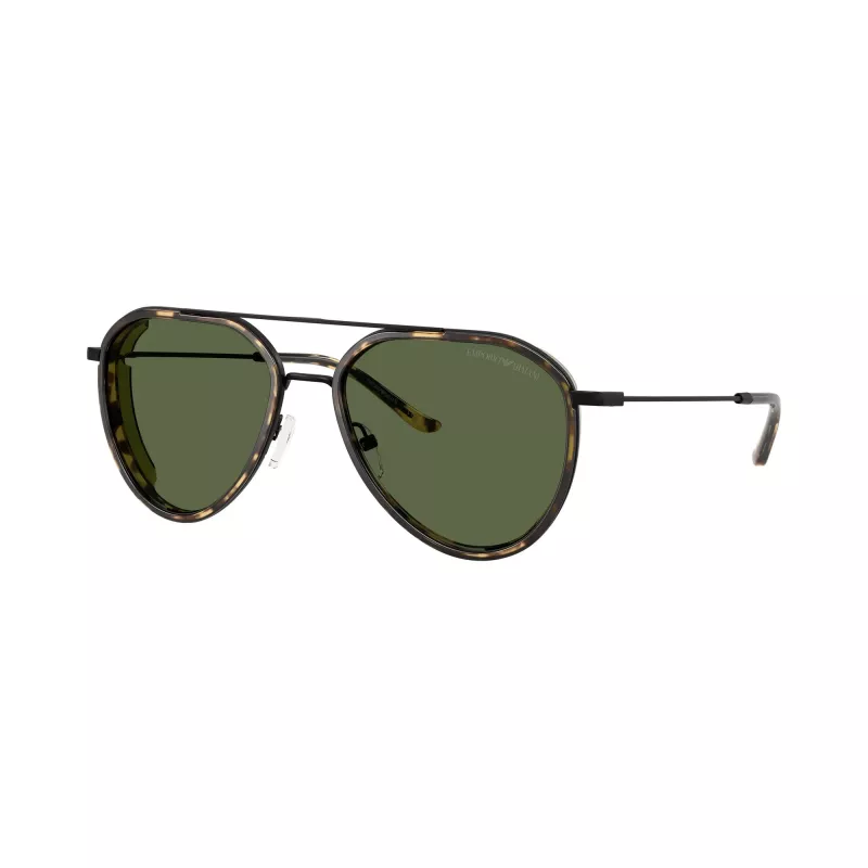 Emporio Armani Herren-Sonnenbrille Rechteckig EA2163-300171 Schwarz/Grau 56mm