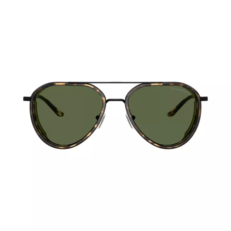 Emporio Armani Herren-Sonnenbrille Rechteckig EA2163-300171 Schwarz/Grau 56mm