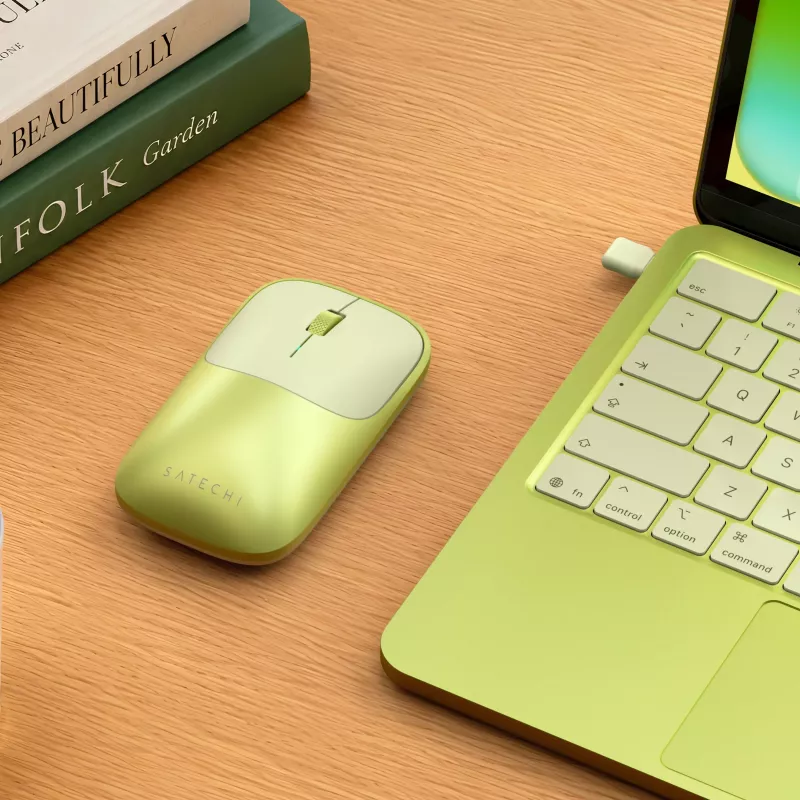 Satechi Slim EX Mouse – Kabellose Maus für zwei Geräte (Citrus)
