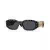 Versace Unisex VE4361 Sonnenbrille – Schwarzes Gestell, Graue Gläser, 53/18/140 mm VE4361-539787