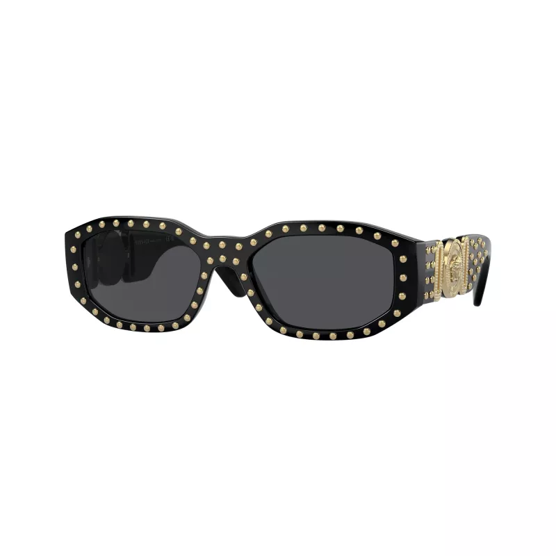 Versace Unisex VE4361 Sonnenbrille – Schwarzes Gestell, Graue Gläser, 53/18/140 mm VE4361-539787