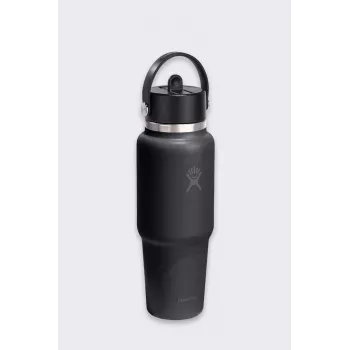 Hydro Flask 32 Oz Wide Flex Straw Travel Bottle (946 ml) – Schwarz