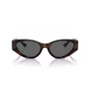 Versace VE4454-542987 Damen Cat-Eye-Sonnenbrille, Havanna/Dunkelgrau, 55mm