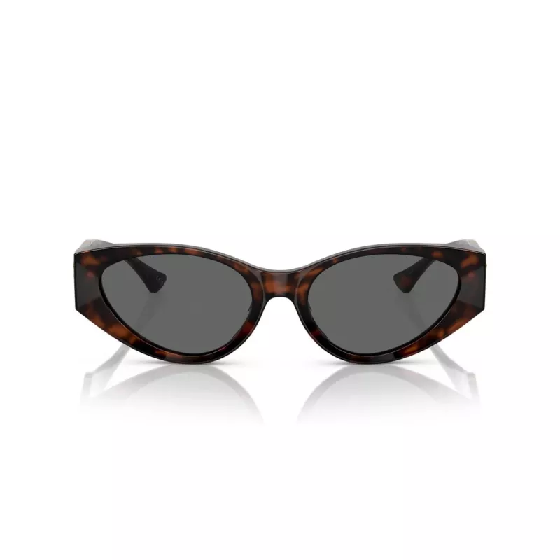 Versace VE4454-542987 Damen Cat-Eye-Sonnenbrille, Havanna/Dunkelgrau, 55mm