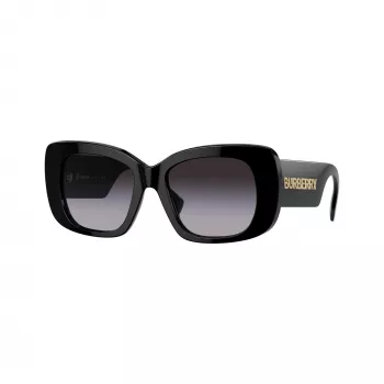 Burberry BE4410-30018G Damen-Sonnenbrille – Schwarzer Rahmen, Graue Gradient-Gläser, 52mm