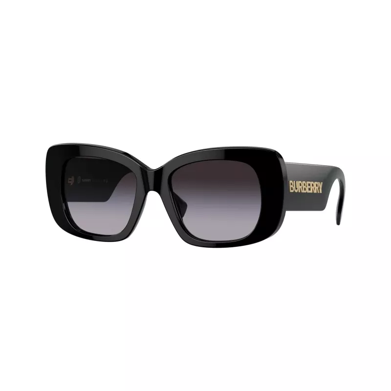 Burberry BE4410-30018G Damen-Sonnenbrille – Schwarzer Rahmen, Graue Gradient-Gläser, 52mm