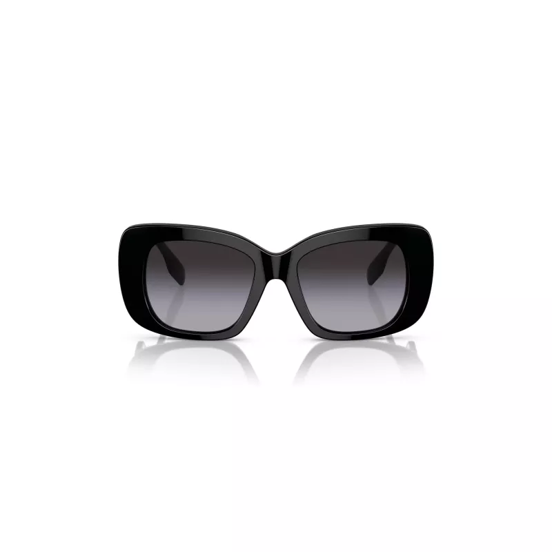 Burberry BE4410-30018G Damen-Sonnenbrille – Schwarzer Rahmen, Graue Gradient-Gläser, 52mm