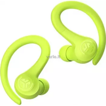 JLab GO Air Sport True Wireless Ohrhörer mit Ohrbügeln, Bluetooth 5.1, IP55 schweißresistent, 32-Stunden-Akku, Gelb IEUEBGAIRSPRTRYEL124