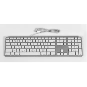 Matias Kabelgebundene USB-C Tastatur für Mac – Silber – U.S. Version (FK316CS)