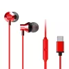 AIWA ESTM-50USB-C/RD In-Ear-Stereo-Ohrhörer mit Mikrofon, USB, Rot