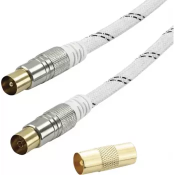 Vivanco SAT-Antennenanschlusskabel 3 m Weiß (VVACABMF300HQW)