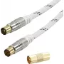 Vivanco SAT-Antennenanschlusskabel 3 m Weiß (VVACABMF300HQW)