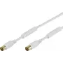 Vivanco SAT-Antennenanschlusskabel 10 m Weiß (VVAN100FEDBGW)