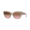 Vogue VO5567S Damen Cat-Eye-Sonnenbrille Transparent Rosa / Hellbraun Gradient 52mm VO5567S299014