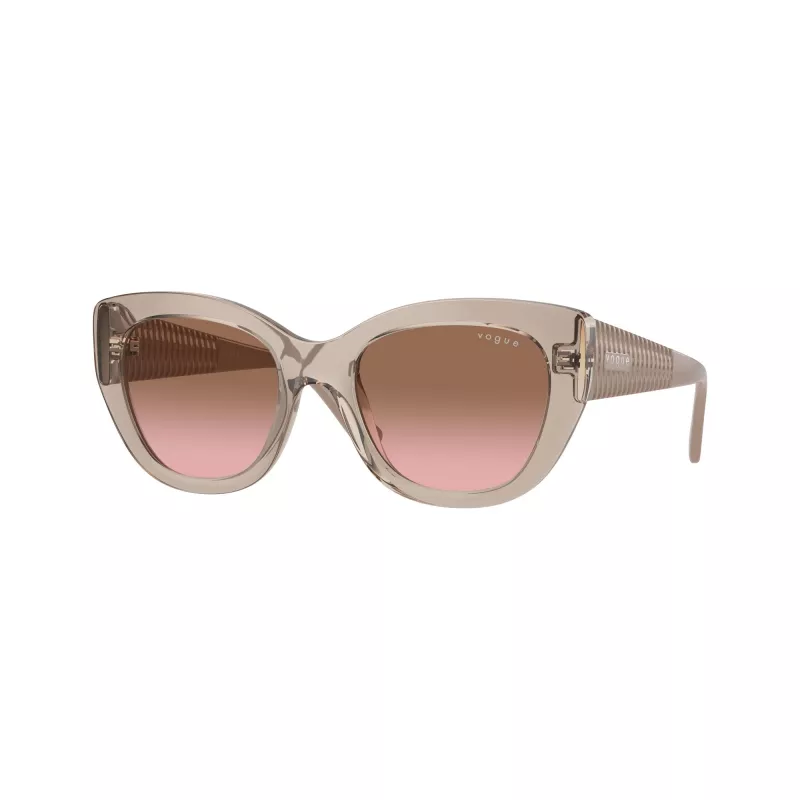 Vogue VO5567S Damen Cat-Eye-Sonnenbrille Transparent Rosa / Hellbraun Gradient 52mm VO5567S299014