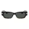 Versace Damen VE4465-545687 Sonnenbrille, schwarzer Rahmen, dunkelgraue Gläser, 54mm
