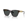 Versace VE4471B10887 Damen-Sonnenbrille – Havana-Rahmen, dunkelgraue Gläser, 56mm