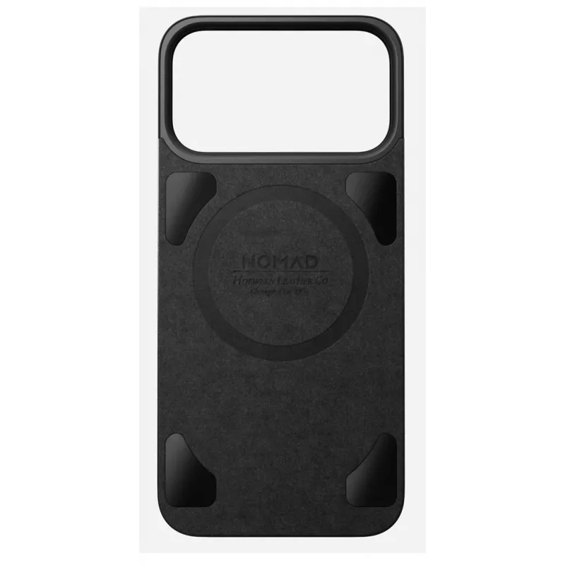 NOMAD Magnetic Leather Back für iPhone 17 Pro Max MagSafe-kompatibel, Horween-Leder (Schwarz)