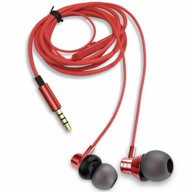 AIWA ESTM-50RD In-Ear Stereo-Headset mit Mikrofon, Rot