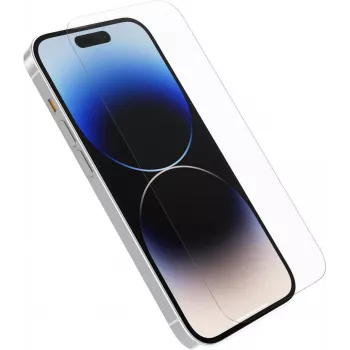 OtterBox Trusted Glass Displayschutzfolie für Apple iPhone 14 Pro Max – gehärtetes Glas, klar, 9H Härte, antimikrobiell, oleophob, einfache Installation mit Screen Machine 77-88923