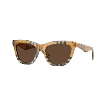 Burberry BE4435-414673 Damen-Sonnenbrille, schwarzes Gestell, dunkelgraue Gläser, 53/18/140 mm
