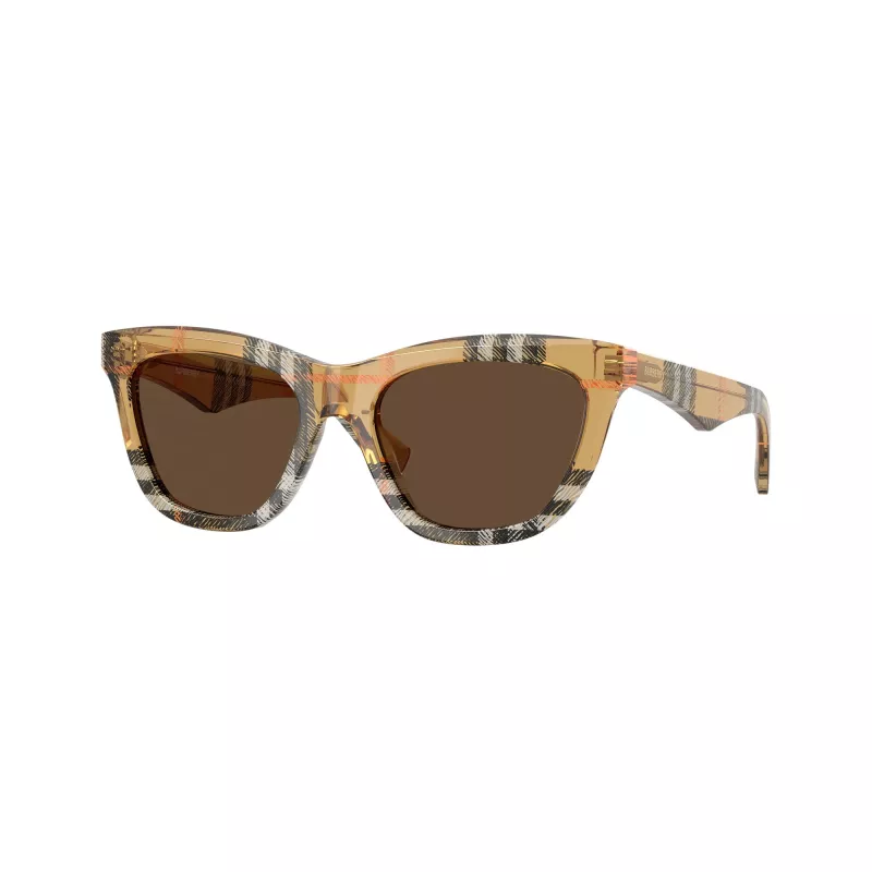 Burberry BE4435-414673 Damen-Sonnenbrille, schwarzes Gestell, dunkelgraue Gläser, 53/18/140 mm