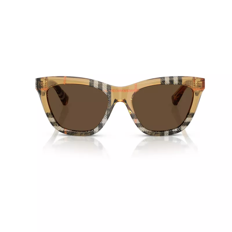 Burberry BE4435-414673 Damen-Sonnenbrille, schwarzes Gestell, dunkelgraue Gläser, 53/18/140 mm