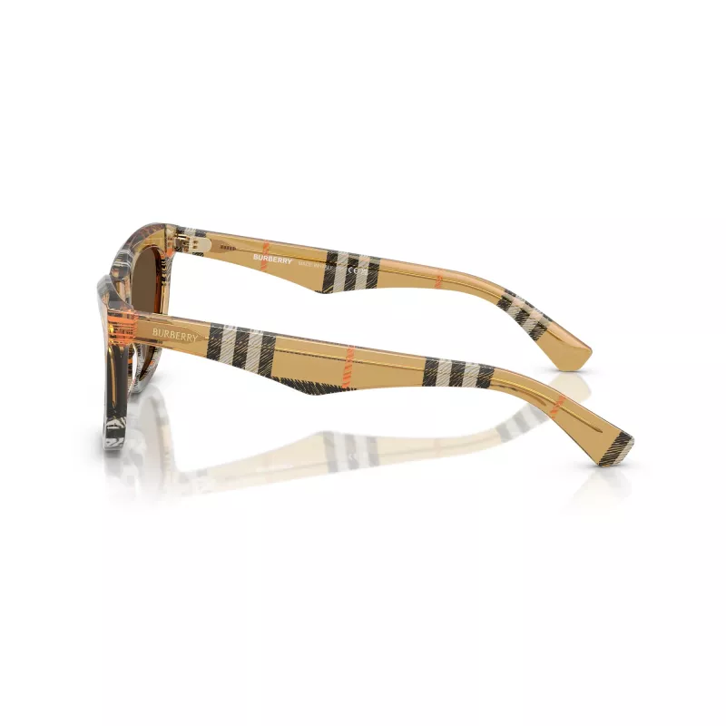 Burberry BE4435-414673 Damen-Sonnenbrille, schwarzes Gestell, dunkelgraue Gläser, 53/18/140 mm