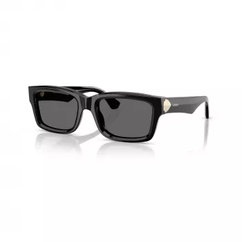 Burberry BE4443-300187 Damen-Sonnenbrille, schwarzes Gestell, graue Gläser, 55/20/145 mm