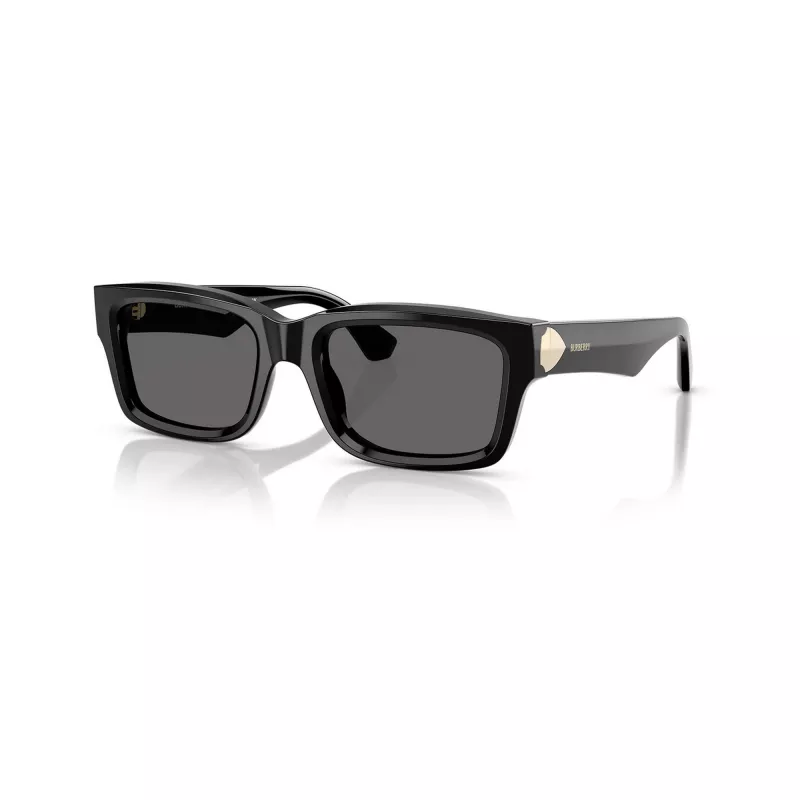 Burberry BE4443-300187 Damen-Sonnenbrille, schwarzes Gestell, graue Gläser, 55/20/145 mm