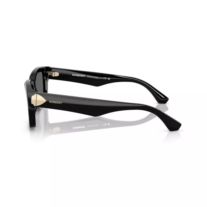 Burberry BE4443-300187 Damen-Sonnenbrille, schwarzes Gestell, graue Gläser, 55/20/145 mm