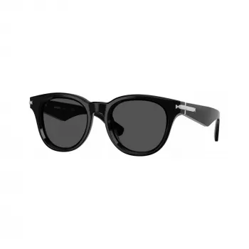 Burberry BE4439F300187 Herren Sonnenbrille, quadratisch, Acetat, Schwarz/Dunkelgrau, 51-21-145 mm