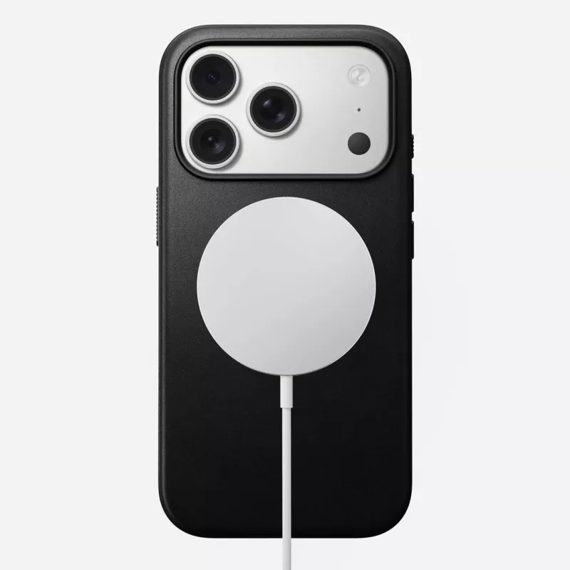 NOMAD Modern Lederhülle für iPhone 17 Pro MagSafe Schwarz