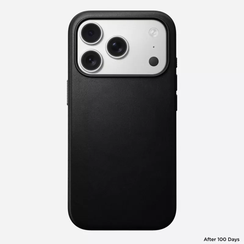 NOMAD Modern Lederhülle für iPhone 17 Pro MagSafe Schwarz