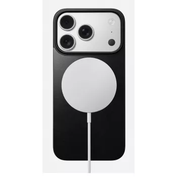 NOMAD Magnetic Leather Back für iPhone 17 Pro – MagSafe-kompatibel, Horween-Leder, Schwarz